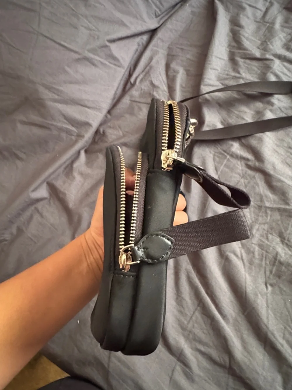 kate spade Black Crossbody Phone Bag with Gold Hardware